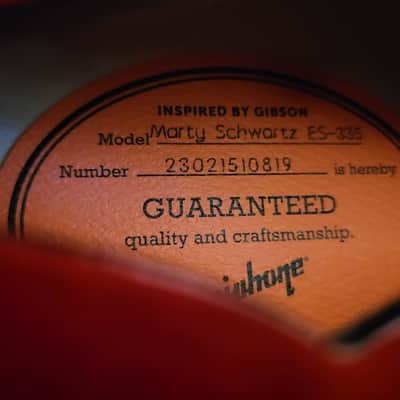 Epiphone   Limited Edition Marty Schwartz ES-335 Guitar Sixties Cherry w/Case image 14