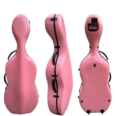 4/4 Cello Case Carbon Fiber Cello Box Carry for pink colour with Straps image 6