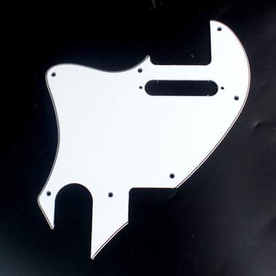 Left-handed Guitar Pickguard for Tele F Hole Convertion ,3Ply White