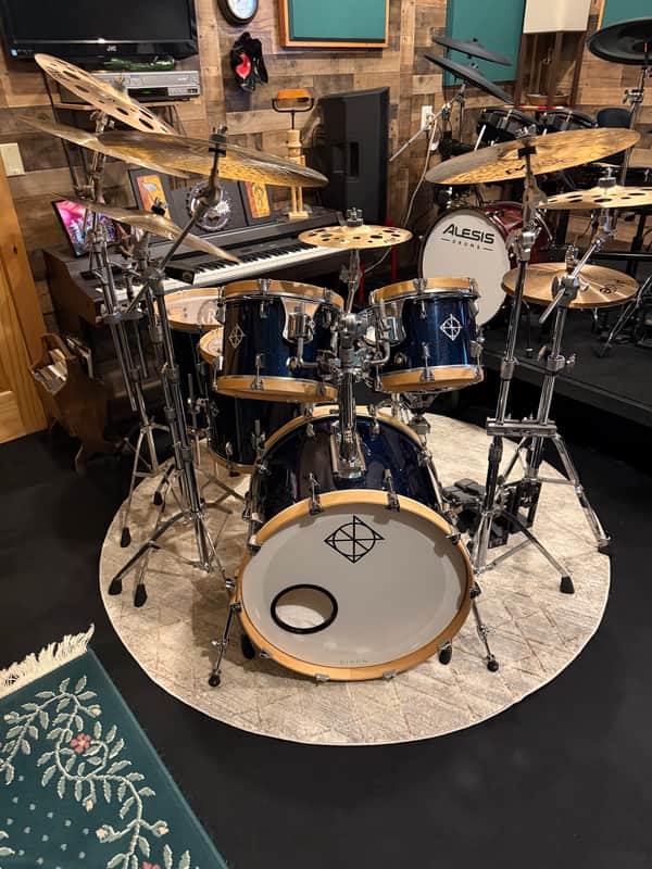 Complete 5pc Dixon Artisan/9pc Paiste Cymbals/EKG Brass snare/Yamaha Hardware image 1