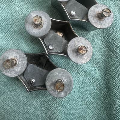 Fibes Lot of 3 Floor Tom Drum Leg Mount Bracket - 7/16” 70s - Chrome image 3