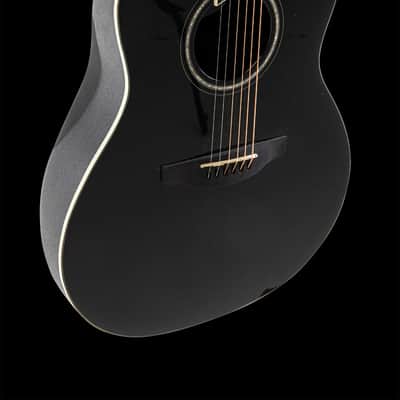 Ovation CS24L-5G Celebrity Series Traditional Left-Handed Mid-Depth Acoustic-Electric Guitar Black image 7