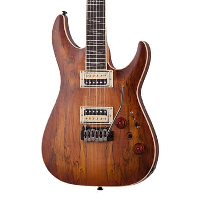 Schecter C-1 Exotic Spalted Maple Electric Guitar - Natural Satin - Open Box image 1