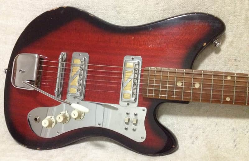 Teisco Sekova St. George Jaguar Style 1960's Redburst image 1