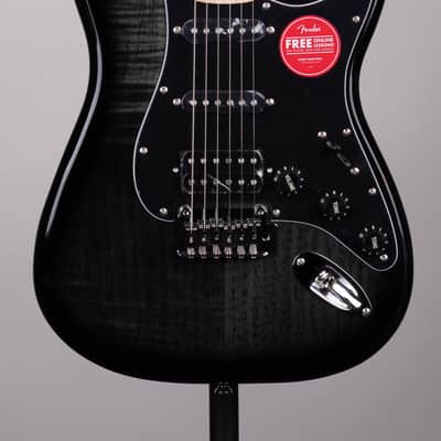 Squier Affinity Series Stratocaster FMT HSS Electric Guitar - Black Burst with Maple Fingerboard image 1