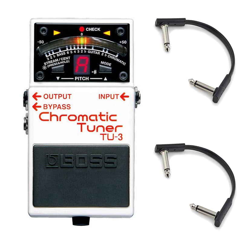 Boss TU-3 Chromatic Tuner w/RockBoard Flat Patch Cables Bundle image 1