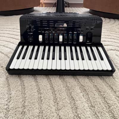 4846 - Black La Melodiosa Model 70 Piano Accordion LMMH 41 120