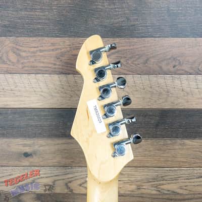 USED-Peavey Raptor EXP Electric Guitar, Solid Body Red with White Pickguard image 6