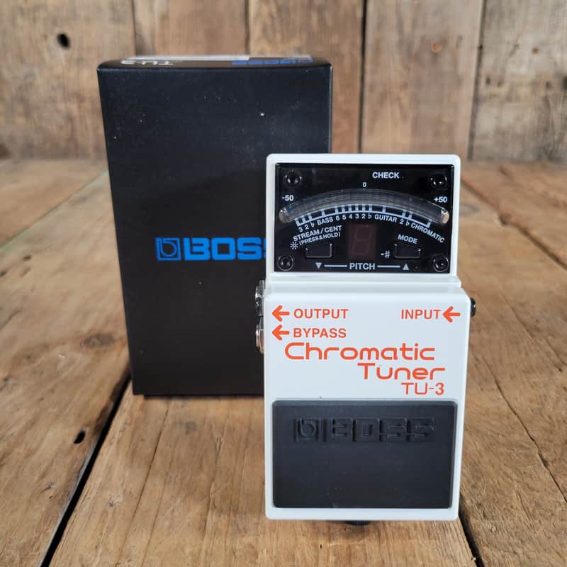 Boss TU-3 Chromatic Tuner Pedal in box w/ paperwork, Mint - White image 1