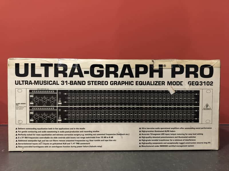 NOS Behringer Ultragraph Pro FBQ3102 31-Band Stereo Graphic EQ 2000s - Black image 1