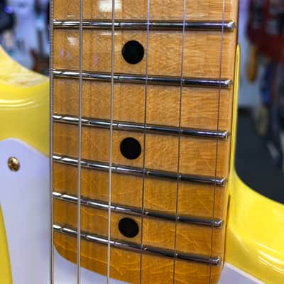 Fender Custom Shop Limited Edition 1954 Hardtail Stratocaster® DLX Closet Classic, 1-Piece Quartersawn Maple Neck Fingerboard - Faded Aged Canary Yellow image 16