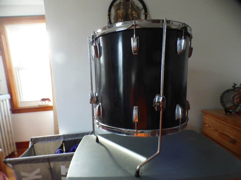 Ludwig 1970's 18inch Floor Tom Early70's - Black image 1