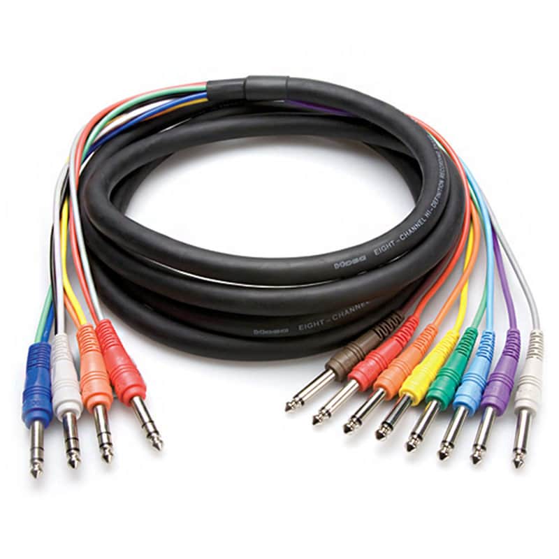 Hosa STP802 STP-802 1/4" TRS to Dual 1/4" TS Insert Snake - 2 Meter image 1