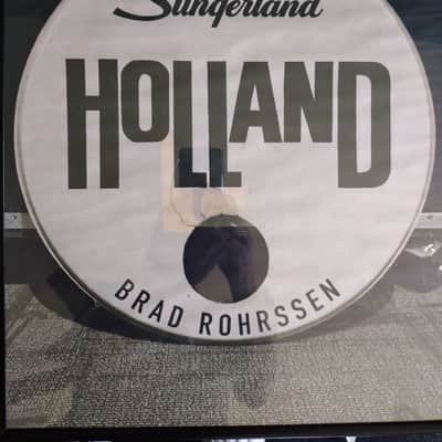 1985 Slingerland Magnum "Holland" Drum Set White Tiger Pearl 24/13/16/18 image 4