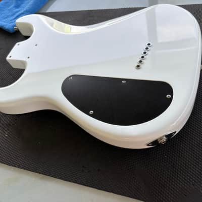 Warmoth Black Korina Stratocaster Replacement Body - Bound White image 7