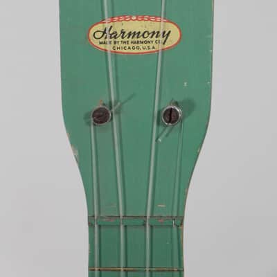 Vintage Harmony Soprano Ukulele Green Finish Island Stencil image 12