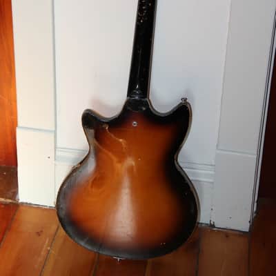 Egmond Solid 7 1963 Sunburst Very cool BEATLES! Made in Holland image 4
