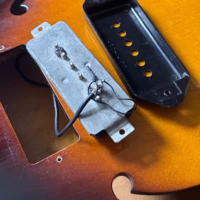 1956 Gibson ES-225T Sunburst Hollow Body 1x P90 with Bigsby and Hard Case image 24