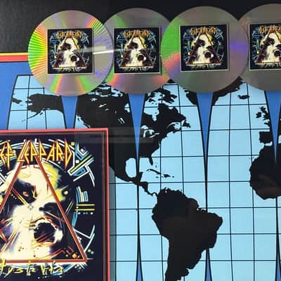 HUGE Def Leppard Hysteria World Map Award Presented To Steve Clark Gibson Guitars 15M Copies image 4