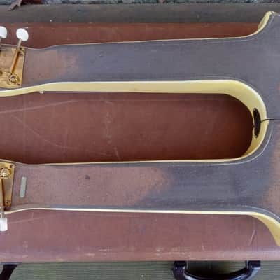 Vintage 1950 Oahu Iolana Double Neck Six String Lap Steel Guitar w/ Original Geib Hardshell Case! Kluson Keys, Valco-Built! image 11