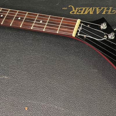 1979 - 1981 Hamer USA Standard Explorer Flame Top Transparent Cherry - Kahler Trem - Extremely RARE! Original Hamer Case - Four Digit Serial # 0583 image 4