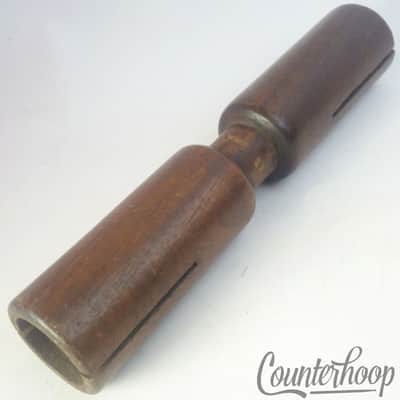 *Ludwig Wood Block Double-Toned Cylindrical Vintage 1920s 1-Ply Solid Mahogany* image 2