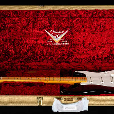 Fender Custom Shop Limited Edition 70th Anniversary 1954 Stratocaster Deluxe Classic Classic Wide-Fade 2-Color Sunburst (254) image 7