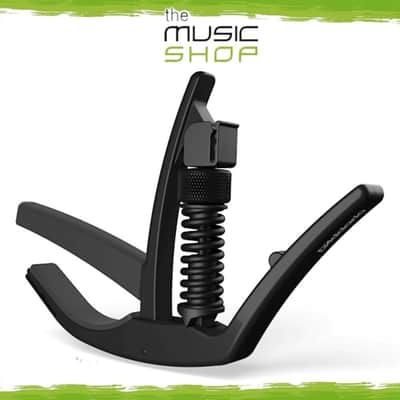 D'Addario Planet Waves Black Artist Guitar Capo w/ Adjustable Tension - PW-CP-10 image 1