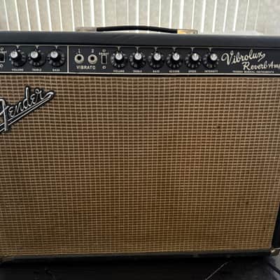 Fender Vibrolux Reverb 2-Channel 35-Watt 2x10" Guitar Combo 1964 - 1967 - Black Panel image 1