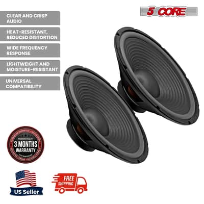 5 Core 15 Inch Car Woofer Audio Pair 900W Combined 4Ohm Deep Bass Subwoofer Component Speaker System image 2