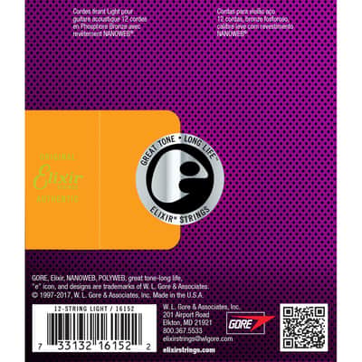 Elixir Nanoweb Phosphor Bronze Acoustic Strings 10-47 (12 String) image 3