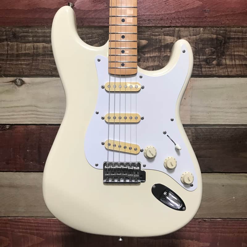 Squier MIJ Standard Stratocaster Maple Fretboard Arctic White 1980s image 1