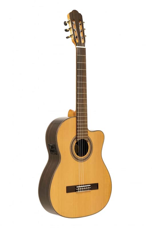 Angel Lopez MAZUELO CR-CE Mazuelo Series Solid Cedar Top Cutaway Mahogany Neck 6-String  Classical Acoustic-Electric Guitar image 1