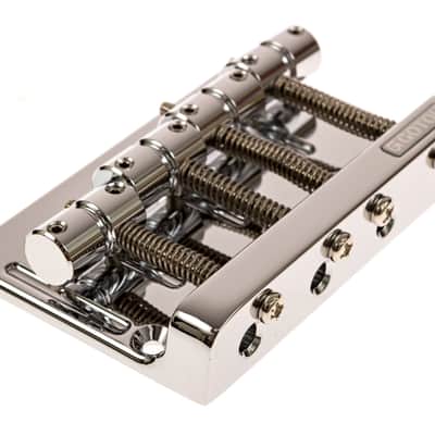 Chrome Bass Bridge by Gotoh 201B-4 Precision 4-String Jazz Bass Bridge image 1