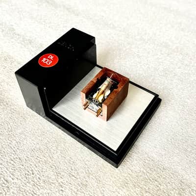 Denon DL-103 LCII Cartridge in Germany made Stanley Engineering Carpathian Elm wood body Lead Shot/Epoxy Potting image 2