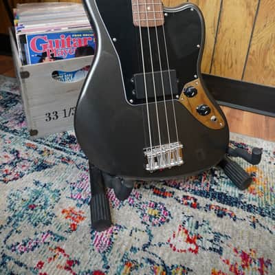 Squier Affinity Jaguar Bass Charcoal Frost Metallic image 2