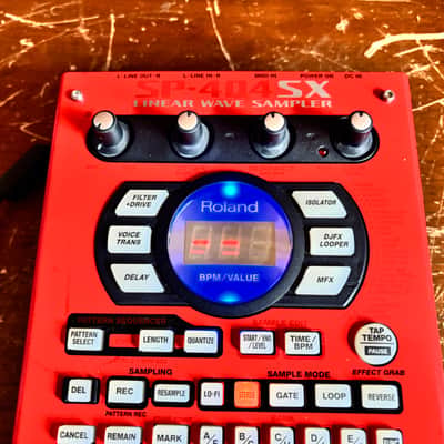 Roland SP-404SX Linear Wave Sampler 10th Anniversary Solid Red x Metallic Red w/ power supply image 3