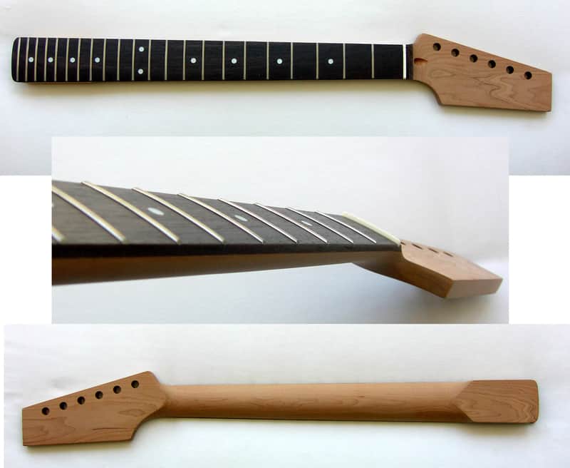 Roasted PADDLE-Head STRAT Neck /Unfinished/ Rosewood Fretboard/ 22 Medium JUMBO/ STRATOCASTER /w/Warmoth Nut (Fender) image 1
