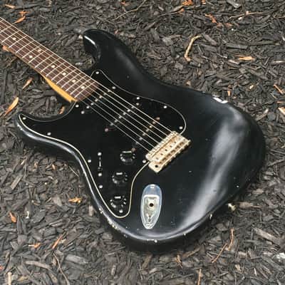LEFTY! 1978 Vintage Fender Stratocaster Black Nitro Lacquer Strat Aged Relic Guitar Left CBS ‘78 HSC image 7