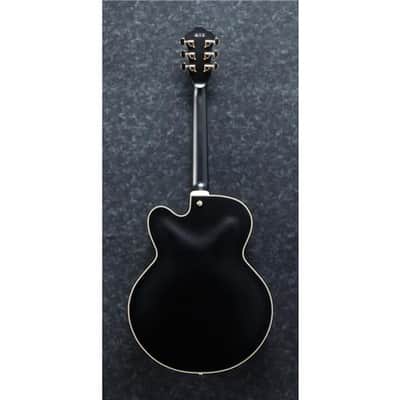 Ibanez Artcore Series AF75G Electric Guitar, Bound Rosewood Fretboard, Black Flat image 2
