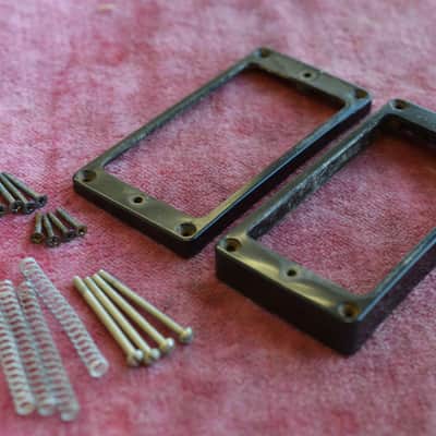 Vintage 1950's Gibson M-69 PAF Ring set w/ Screws & Springs FLAT BOTTOM Les Paul SG Custom Flying V image 2