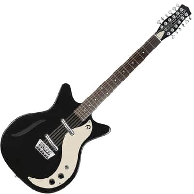Danelectro D59V12 '59 VINTAGE 12 String Electric Guitar Black image 1