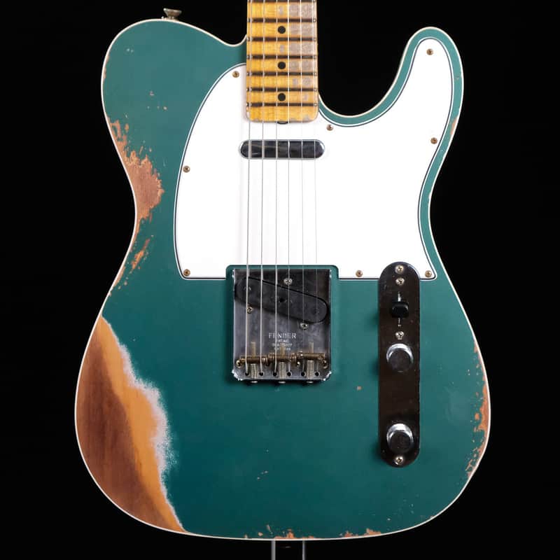 2023 Fender Custom Shop 1965 Telecaster Custom Heavy Relic Electric Guitar - Aged Sherwood Green Metallic image 1