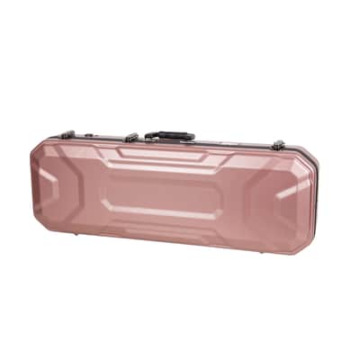 Crossrock 4/4 size Violin Case | ABS Molded Hardshell with Interior Compartment, 2 Bow Holders, Security Lock, and Detachable Straps-Rose Gold image 3