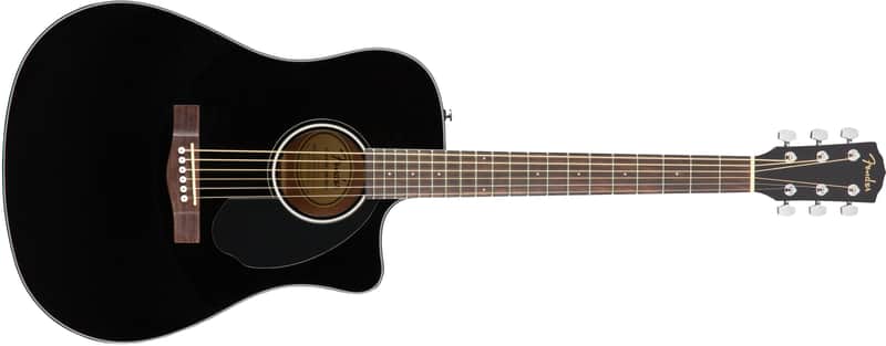 Mint Fender CD-60SCE BK Acoustic Electric Cutaway Dreadnought Guitar Walnut Fretboard image 1