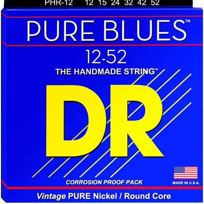 DR PHR-12 Pure Blues Pure Nickel Electric Guitar Strings 12-52 image 1