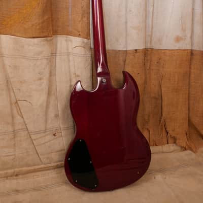 Burny SG Bass EB-3 1990's Cherry Red image 7