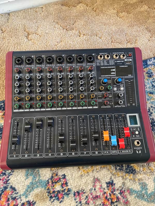 Phenyx Pro PTX-30 8-Channel Mixing Board w/ USB Audio Interface image 1