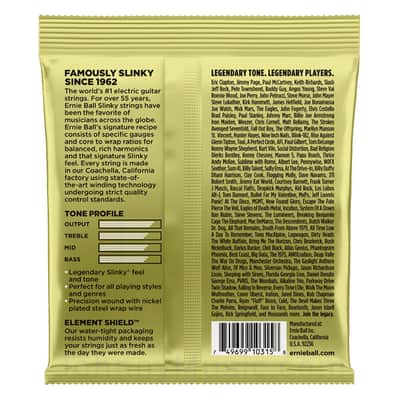Mammoth Slinky Ni-Wnd Elect-Guitar Strings 12-62 w/ Wnd-G Set - world standard special-tempered+tinned steel & ni-plated wrap on steel hex core image 2