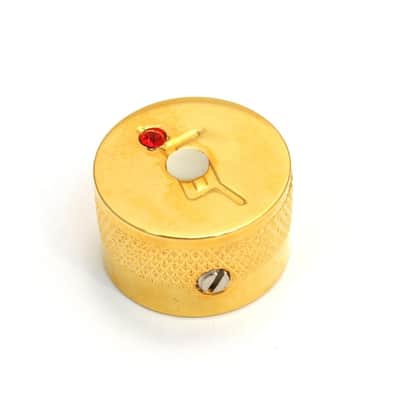 922-1026-000 Guitar "G" Logo w/ Jewel Knob & Set Screw Gold